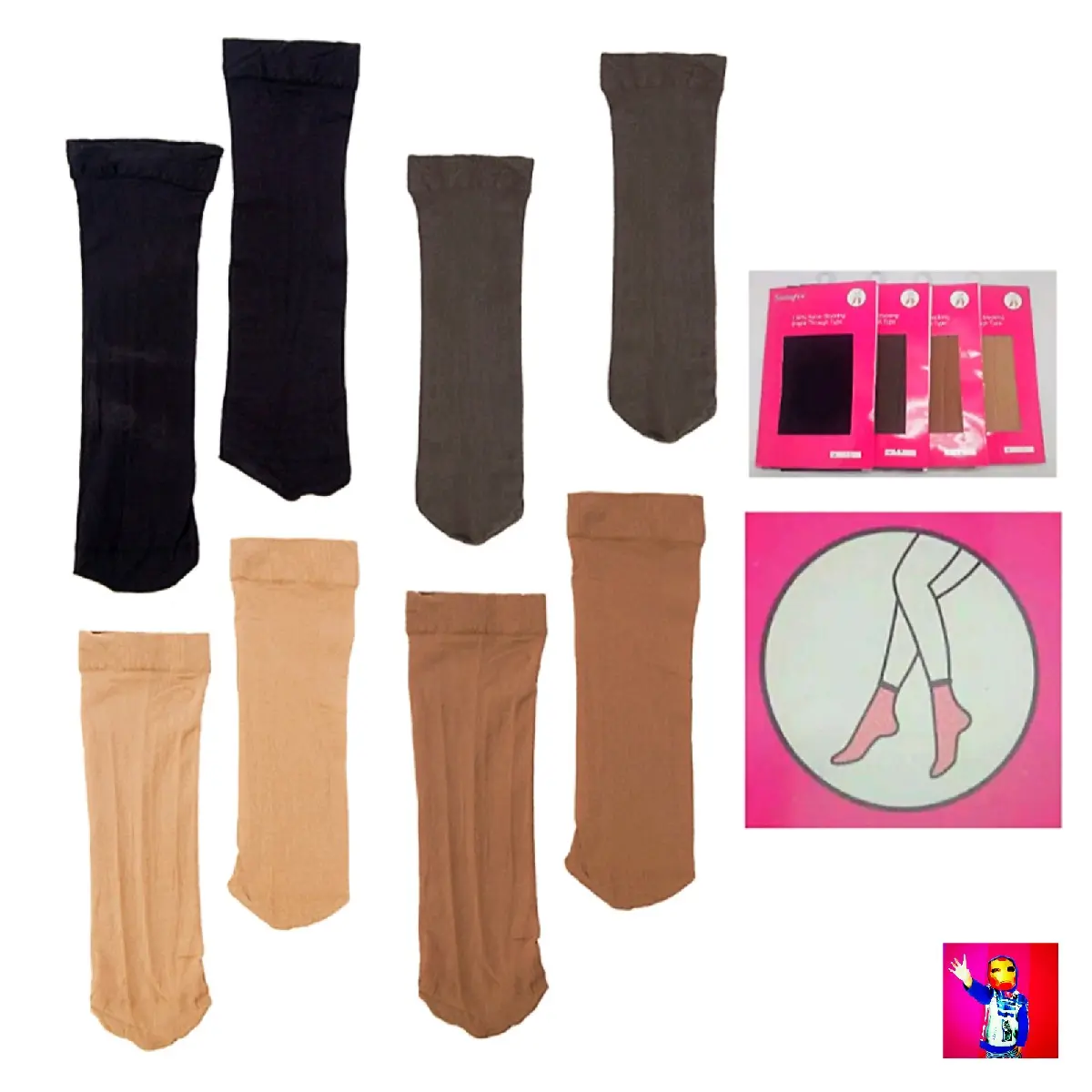 Sunafix Stocking Pendek ukuran Kaos Kaki ST 703 Free Size