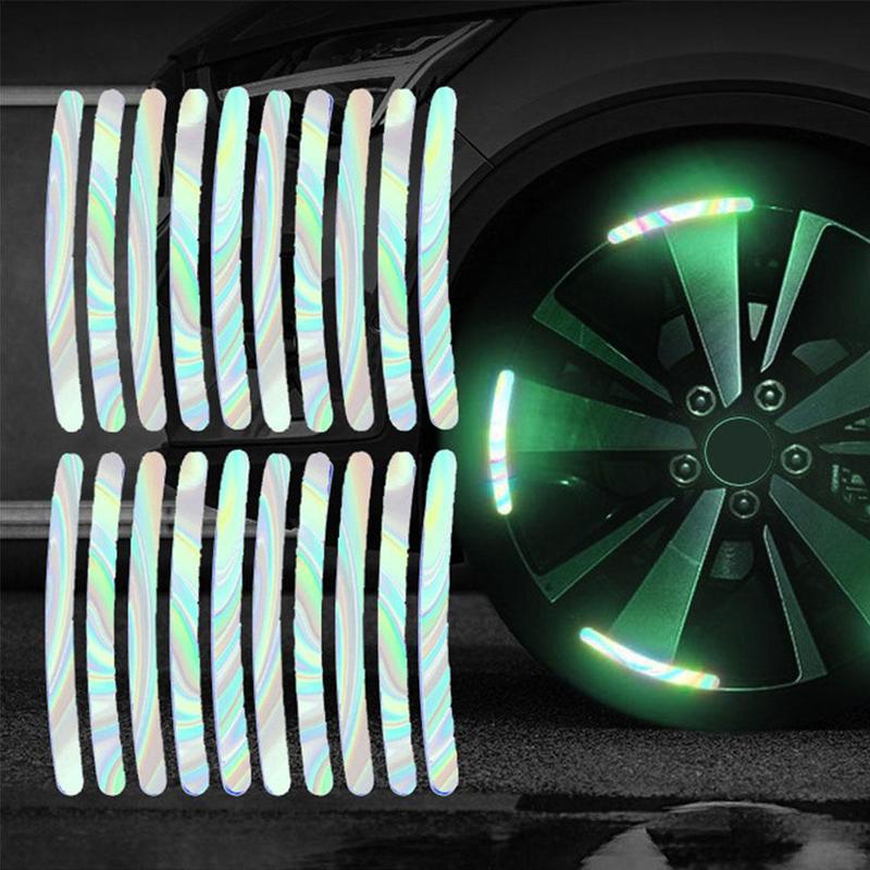 Product Introduction of Bike Tire Rim Reflective Sticker Night Safety Warning Wheel Reflector 20Pcs Motorcycle Decals Z1G6 27