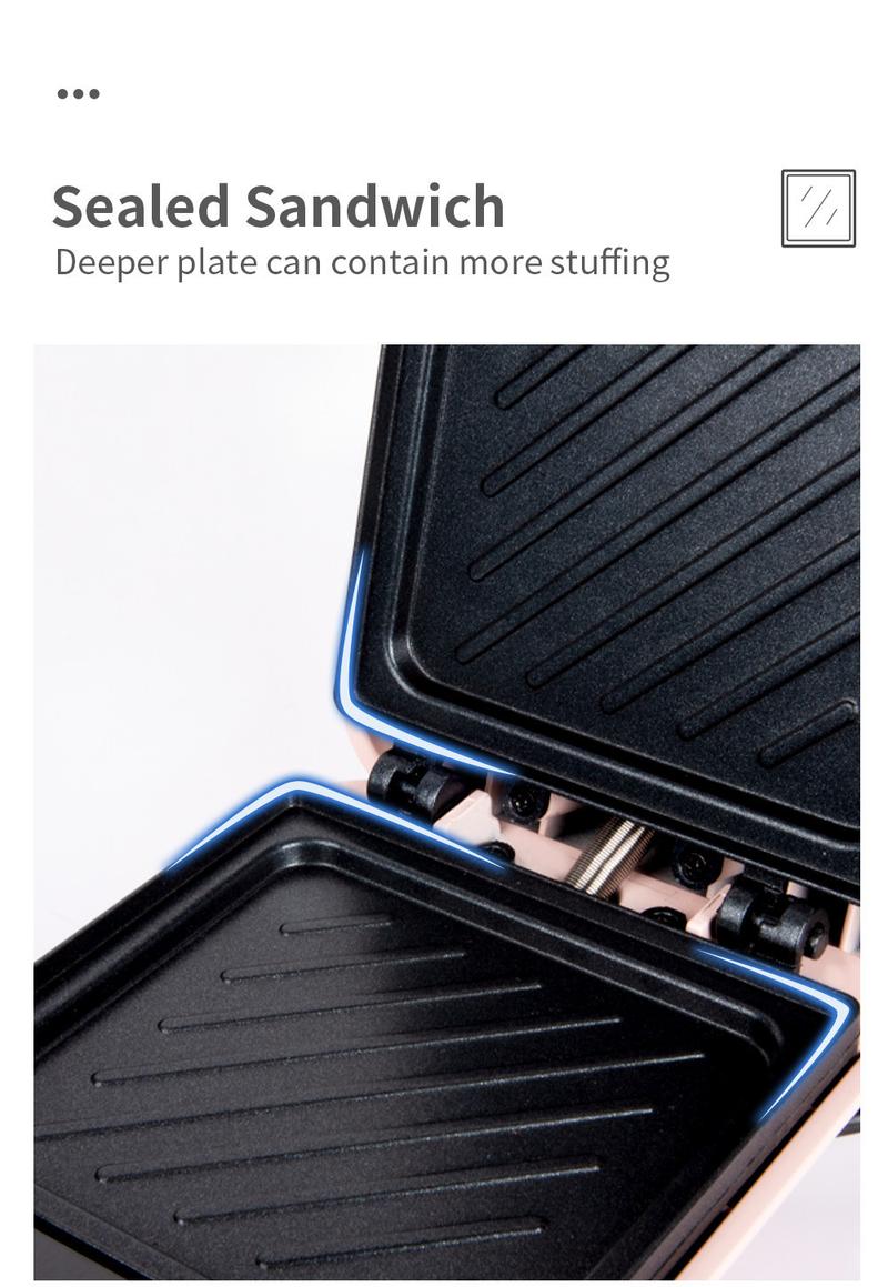 Product Introduction of Sandwich Maker Panini Waffle Breakfast Bread Crepe Portable Household Small Baking Machine 26