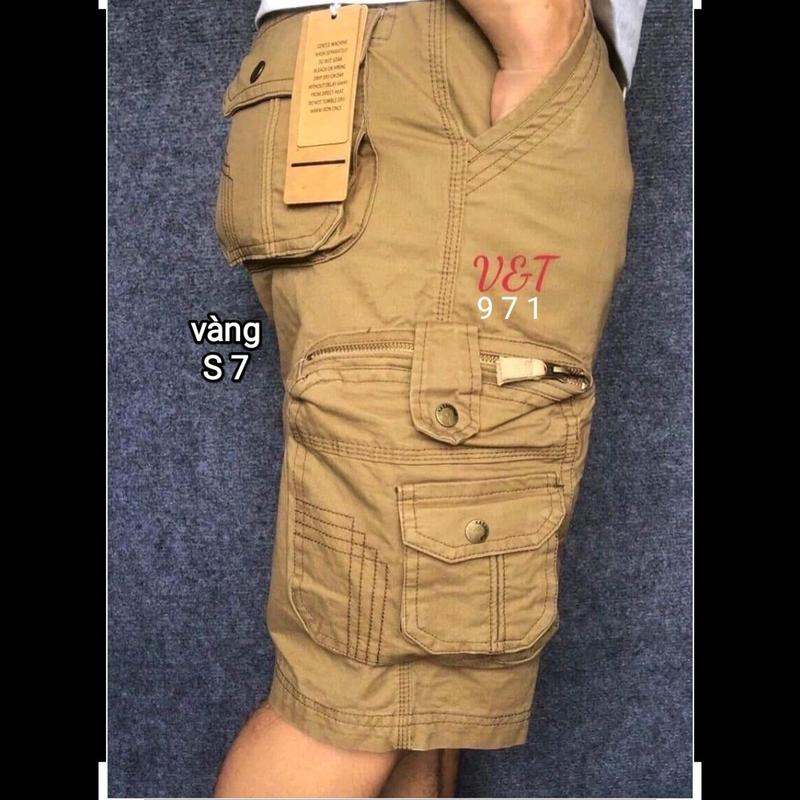 Quần short kaki túi hộp khóa kéo đồng nút bấm đồng hàng đẹp chuẩn shop form rộng rãi chất kaki loại 1 dày dặn Mềm Mịn Menswear Nam Có Túi
