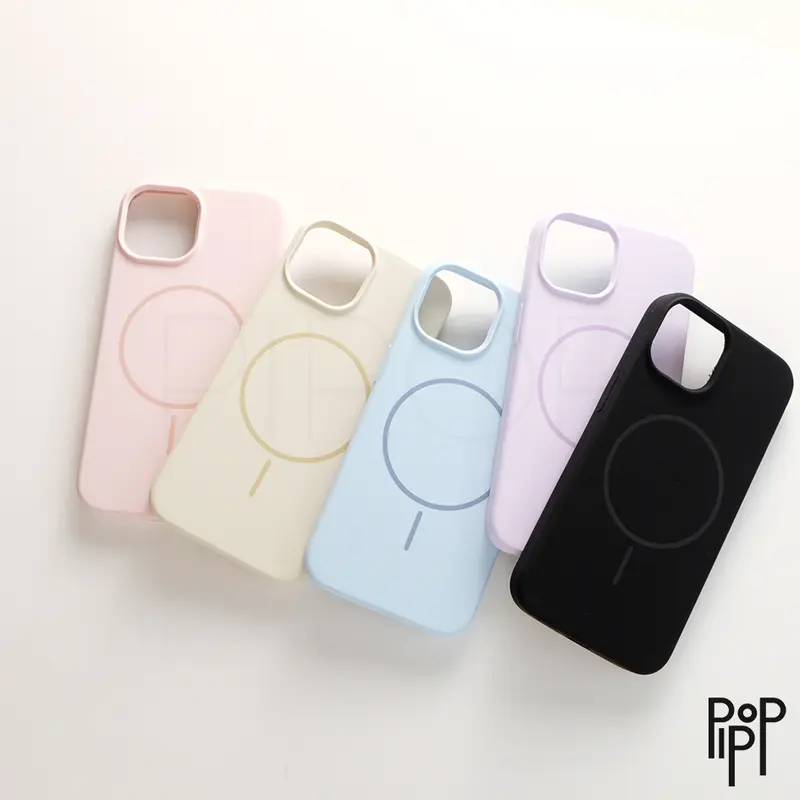 Velvet Silicone Pastel Magsafe Phone Case 5