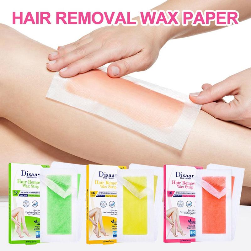 Product Introduction of Aloe Hair Removal Wax Strips Papers Body Calf Underarm Arm Hair Removal Wax Hair Cleaning Strip 22