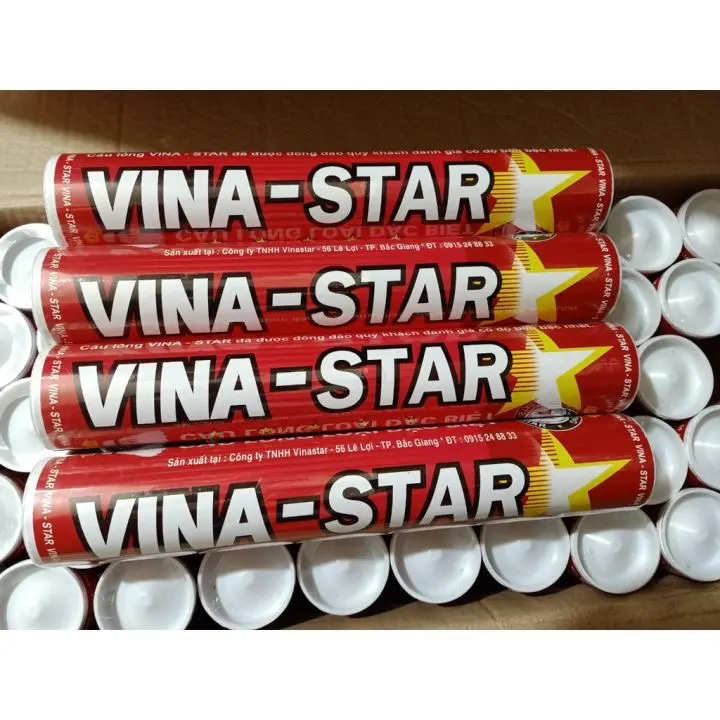 ỐNG CẦU LÔNG VINA STAR ĐỎ ( Hộp 12 quả ) - Hàng CHÍNH HÃNG