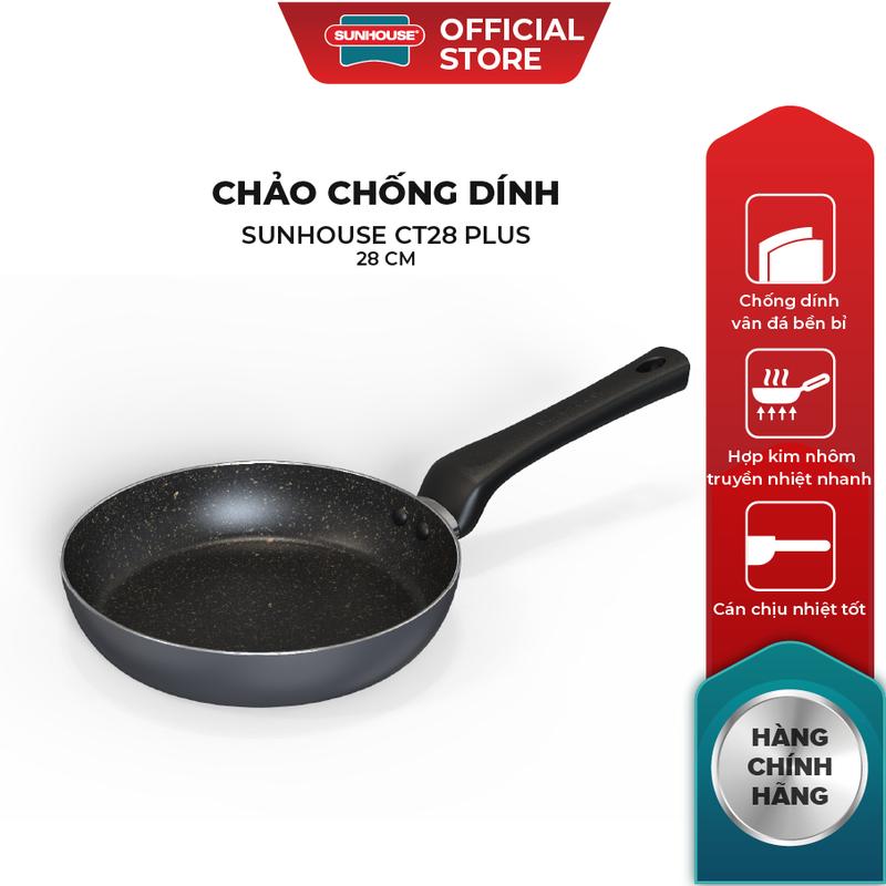 Chảo chống dính vân đá KHÔNG TỪ Sunhouse Size 18-30 CT18-30 PLUS - Dùng cho bếp…