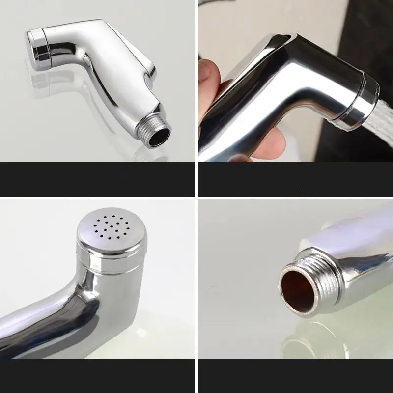 Set Jet Bidet Toilet Shower Cebok Closet Selang + Kepala Shower + Holder Silver 5