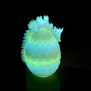 3D Printed Dragon Egg, 1 Set Luminous Dragon Egg with Dragon Inside, Home Desktop Ornament, Anxiety Relief Toy, Room Car Decoration