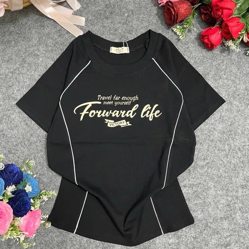 A25-Áo babytee form ôm, viền lé tôn dáng dưới 58kg 6
