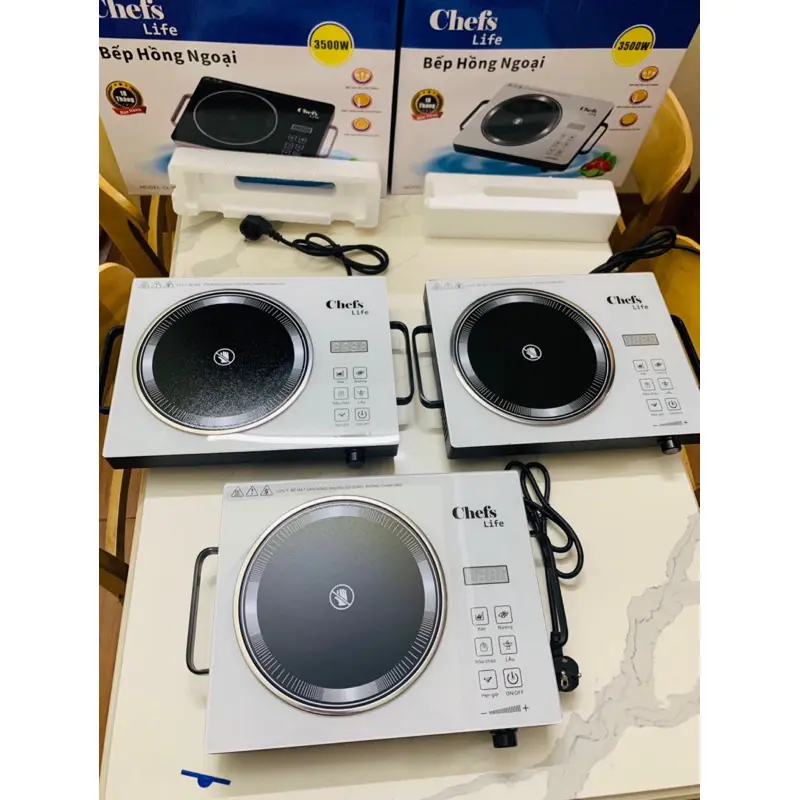 Bếp hồng ngoại cao cấp Chefs Life,Bếp hồng ngoại đa năng công suất cao 3500W, không kén nồi, an toàn khi sử dụng Bếp Điện 5