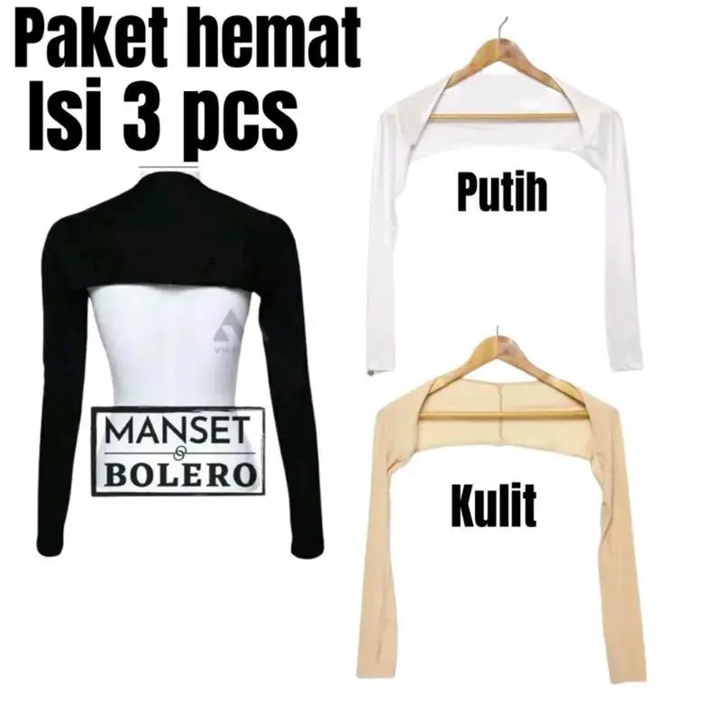 PAKET ISI 3PCS MANSET BOLERO / MANSET TANGAN BALERO Handsock