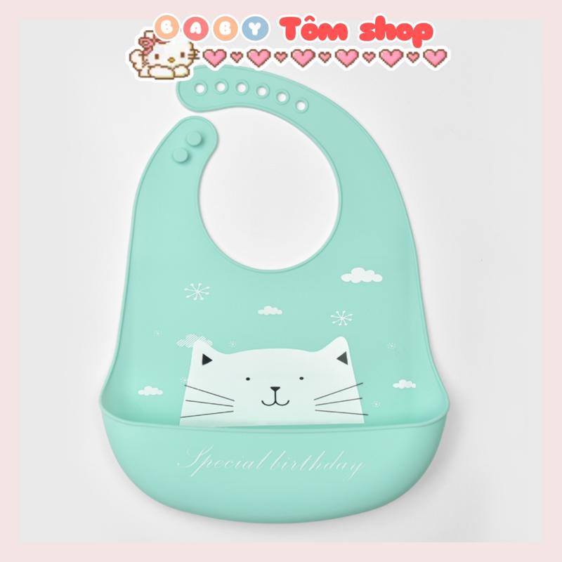 Product Introduction of Yếm silicone Baby Tôm có máng hứng cho bé ăn dặm 7