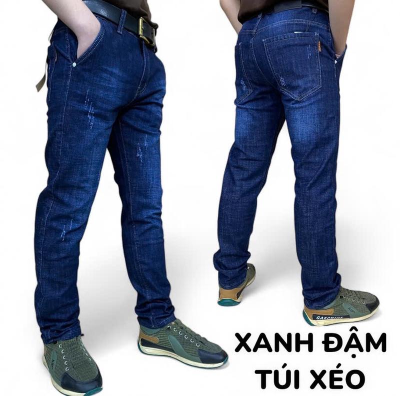 Quần Jean Nam Túi Xéo Xanh Đậm JEANVIET Mã - 23 Menswear Pants Có Túi quanjeans nam denim   denim raw jeans quan bodentron quanjean caocap