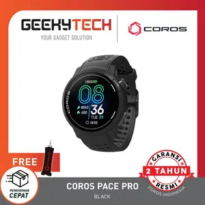 Coros Pace Pro AMOLED GPS Smartwatch - Garansi Resmi DENKA 2 Tahun - BLACK
