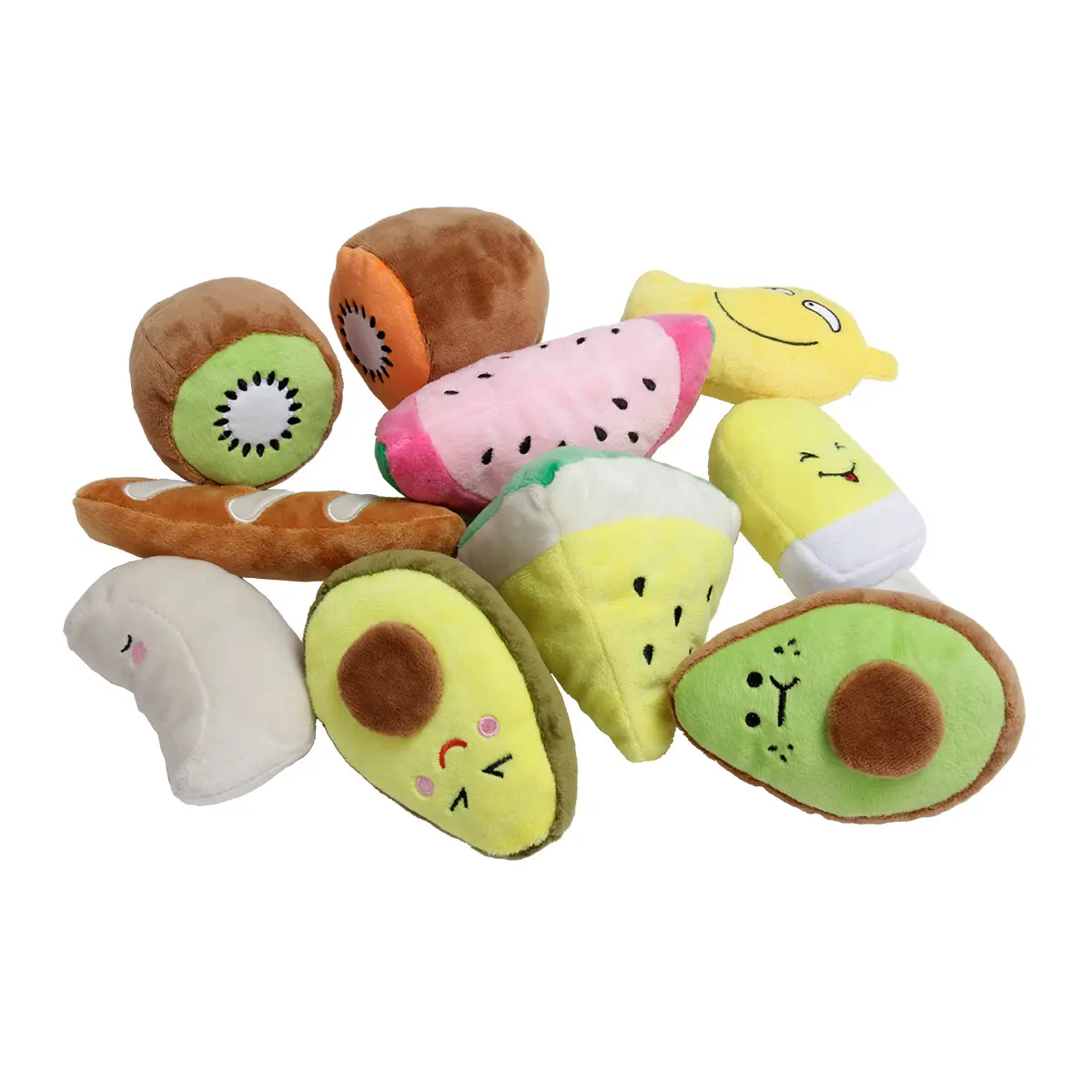 Plush Toy Pet Dog Sound Relief Toy Fruit Series Factory In Stock Supply WISH Hot Recommendation
