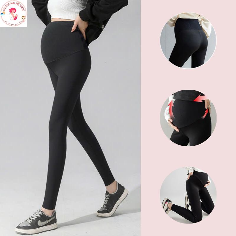  Quần BẦU METHOC  LEGGING DÀI  Quần Bầu Đáp Bụng Có Chun Điều Chỉnh Chất Cotton Co Giãn 4 Chiều Mềm Mại Thoải Mái Thun 