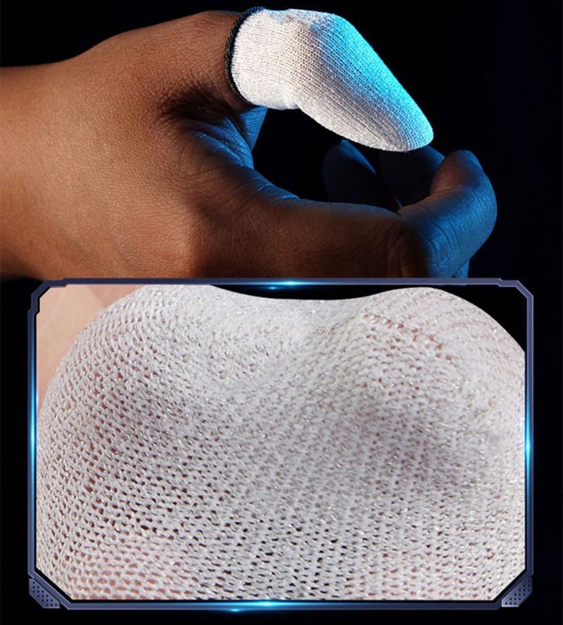 Product Introduction of Tay Áo Ngón Tay Thoáng Khí, 1 Cặp, Dành Cho Chơi Game Và Màn Hình Cảm Ứng, Bọc Ngón Tay, Sợi Màu Bạc, Dành Cho Trò Chơi Điện Thoại, Tương Thích Với PUBG, Tay Áo Ngón Tay Cái 39