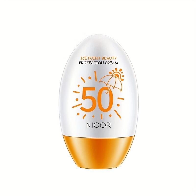 Kem Lót Trang Điểm, NICOR, SPF50PA, Kiềm Dầu, Kem Giảm Lỗ Chân Lông, Với Thiết Kế Vòng Sống, Chai Màu Trắng Và Cam, Để Thoa Kem Nền Hoàn Hảo, Kem Dưỡng Da Mặt Dưỡng Ẩm Cosmetic 2