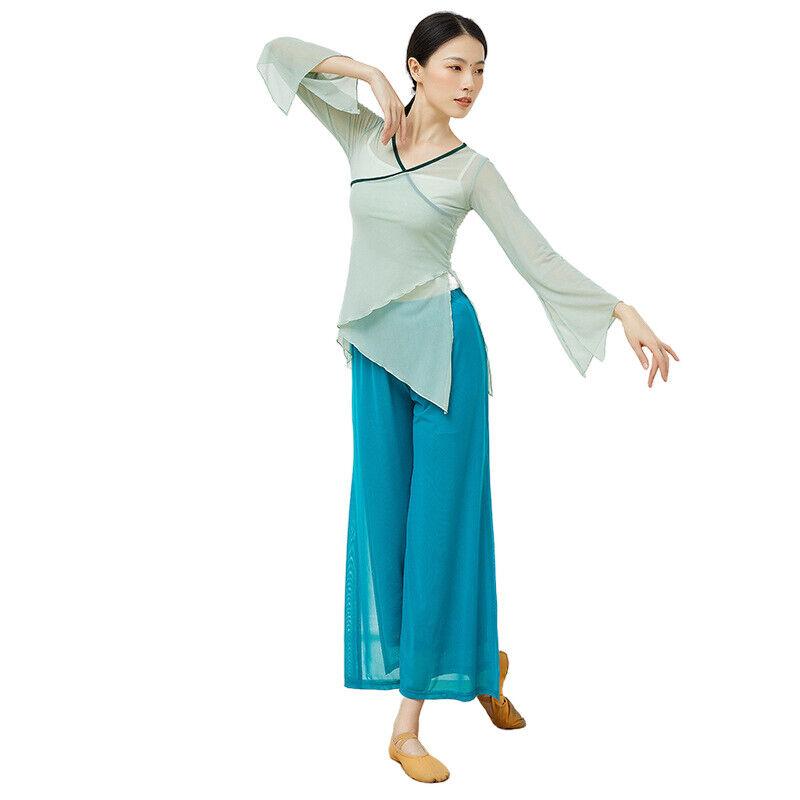 Quần Ống Rộng Sợi Dân Tộc, Thích Hợp Cho Mùa Xuân Và Mùa Hè, Quần Tập Nhảy Cổ Điển 4