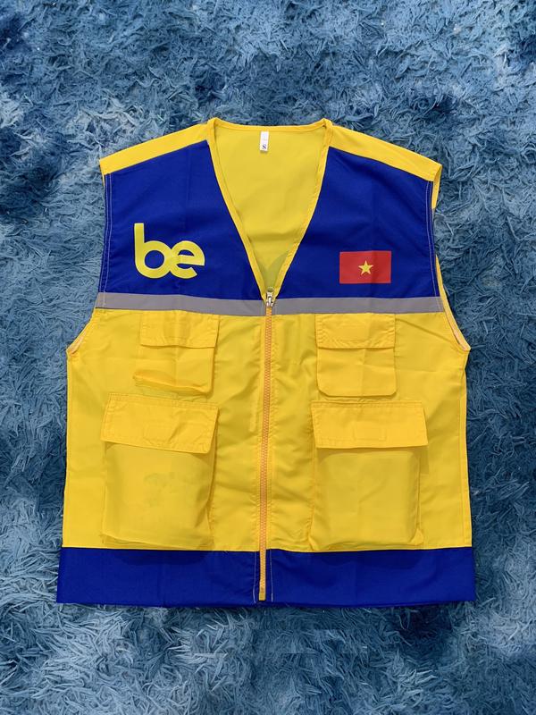 Áo Gile Bebe Nhiều Túi Hộp Phản Quang 2 Mặt Khoác Ngoài Tiện Lợi Nam