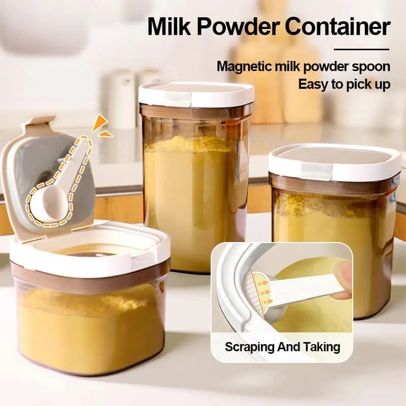 1800/1300/800ML Milk Storage Container Baby Milk Powder Airtight Container Box with Scoop & Scraper