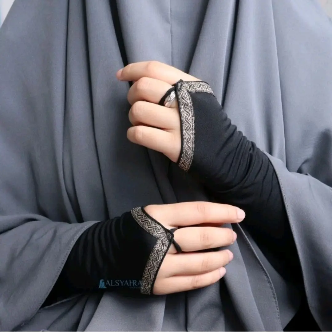handsock cincin umroh dan haji motif kiswah/ handsock muslimah