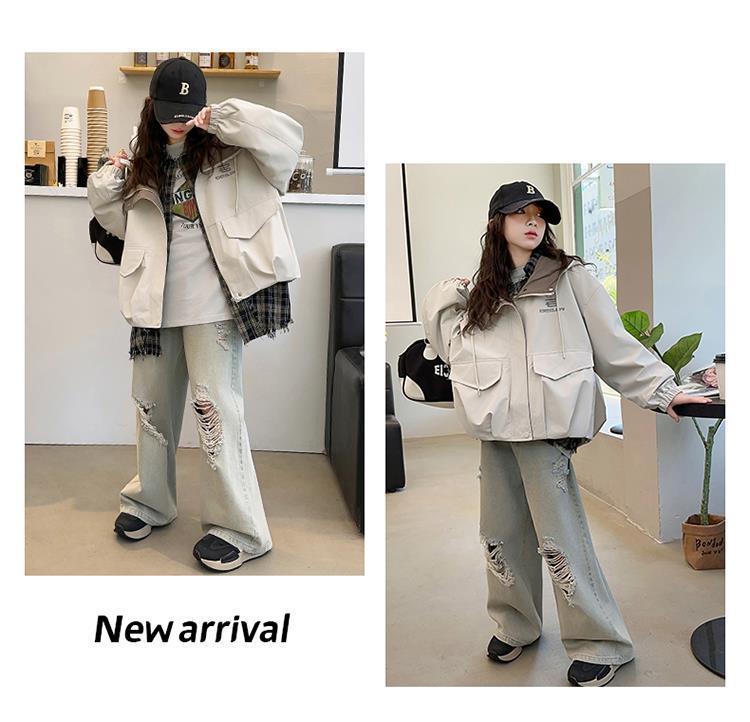 Product Introduction of Áo Khoác Trẻ Em, Thời Trang Và Thường Ngày, Dành Cho Bé Gái, Thích Hợp Cho Mùa Xuân Và Mùa Thu, Quần Áo, Thích Hợp Cho Trẻ Lớn Hơn, Áo Khoác Thời Trang Phong Cách Phương Tây, Áo Khoác Trẻ Em, Áo dễ phối đồ Mới 16