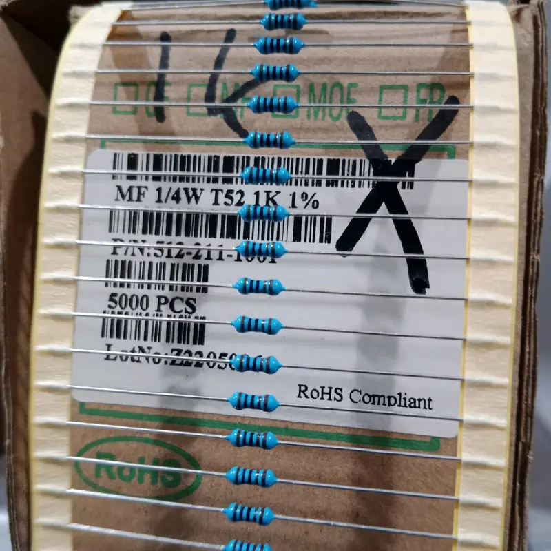 resistor 1k 1/4 watt 50 pcs 0