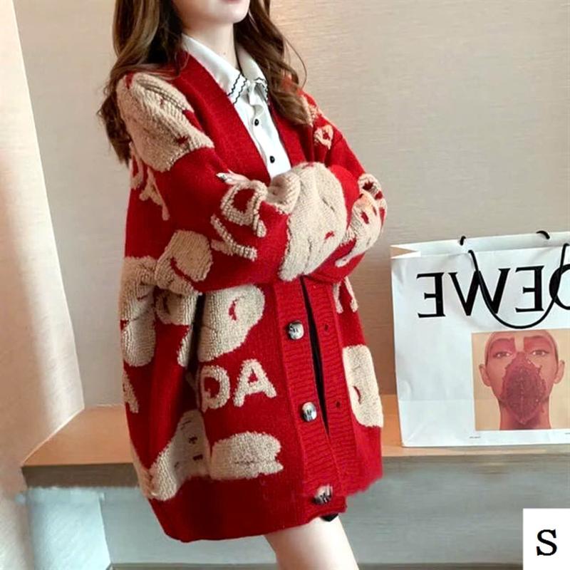 Áo khoác len cadigan gấu nổi QCCC big size