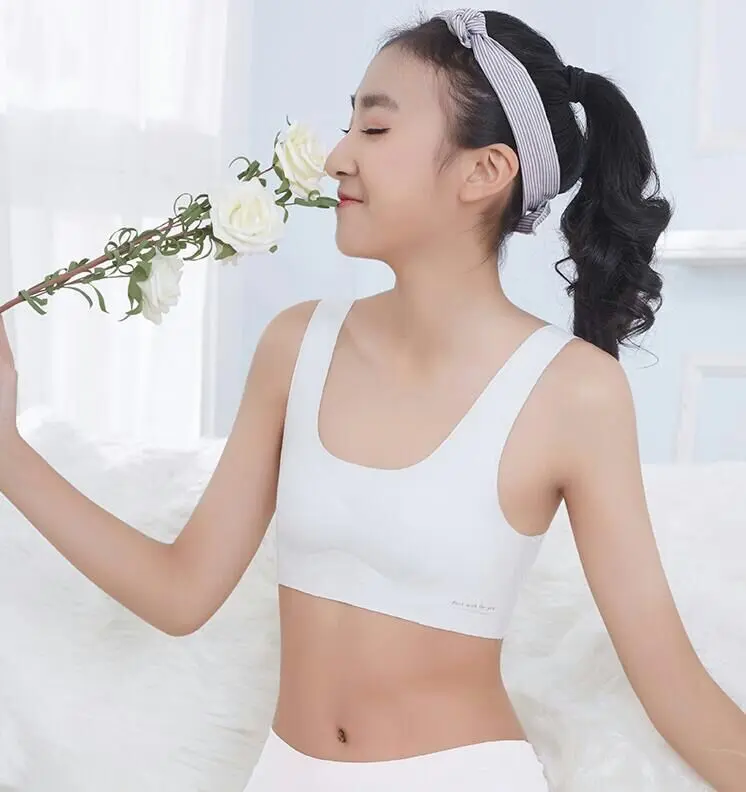 [Có bigsize 40-80kg] Áo bra Nữ học sinh trắng cấp 2, cấp 3 Chất cotton mềm mịn 0