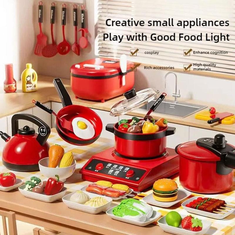 Product Introduction of Kitchen Toy Set For Kids Pretend Play Home Kitchen Baby Cooking And Cutting Toy Set Enjoy Eating Dishes Simulation Cooking Memory Training & Observation 4-6 Years 17