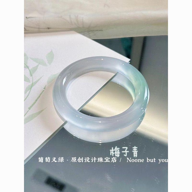 Vòng Tay Chalcedony Mã Não Xanh Dầu Đá Nhám Tự Nhiên, Màu Xanh Lá Cây Gradient Đồ Trang Sức Ngọc Bích Trong Suốt, Quà Tặng Vòng Tay Ngọc Bích, Năm 2024 4