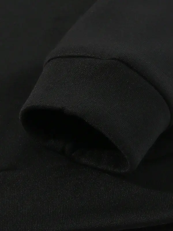 Men's Cross & Letter Print Kangaroo Pocket Hoodie, Casual Fashion Long Sleeve Hooded Sweatshirt for Daily Holiday Outdoor Wear, Men Clothes for Fall & Winter 2