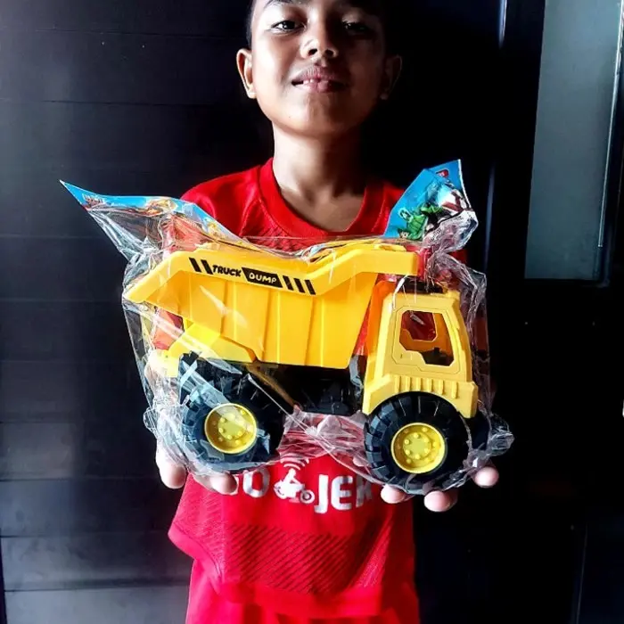 Toman Project Mainan Truck Dump Muatan Pasir Besar Murah - Mobilan Truck Tunggang - Model D 8