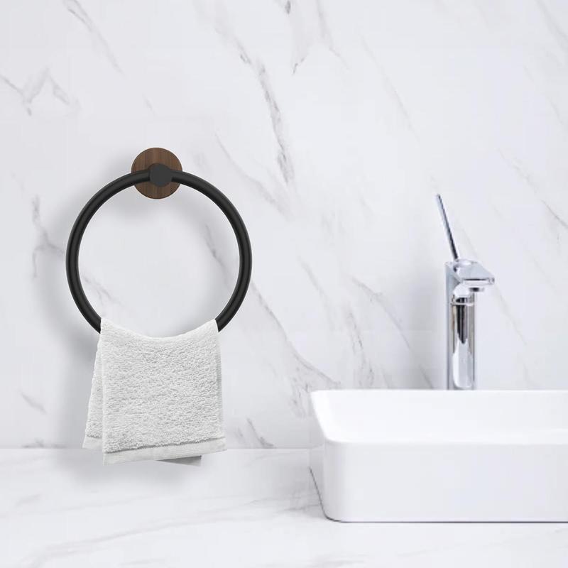 Product Introduction of Wall Mounted Towel Rack, Punch Free Bathroom Towel Holder, Bathroom Storage Rack with Hook, Home Organizer for Bathroom 3