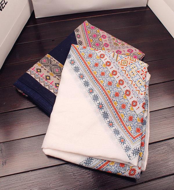 Product Introduction of Khăn Quàng cổ Quàng Cổ Dài, Dành Cho Nữ, In Họa Tiết Bohemian, Chất Liệu Vải Lanh Và Cotton Mềm Mại, Thiết Kế Lưới Kim Cương, Thích Hợp Che Nắng, Hàng Mới Về Từ Hàn Quốc, Khăn Choàng Hoa Tulip Women 2