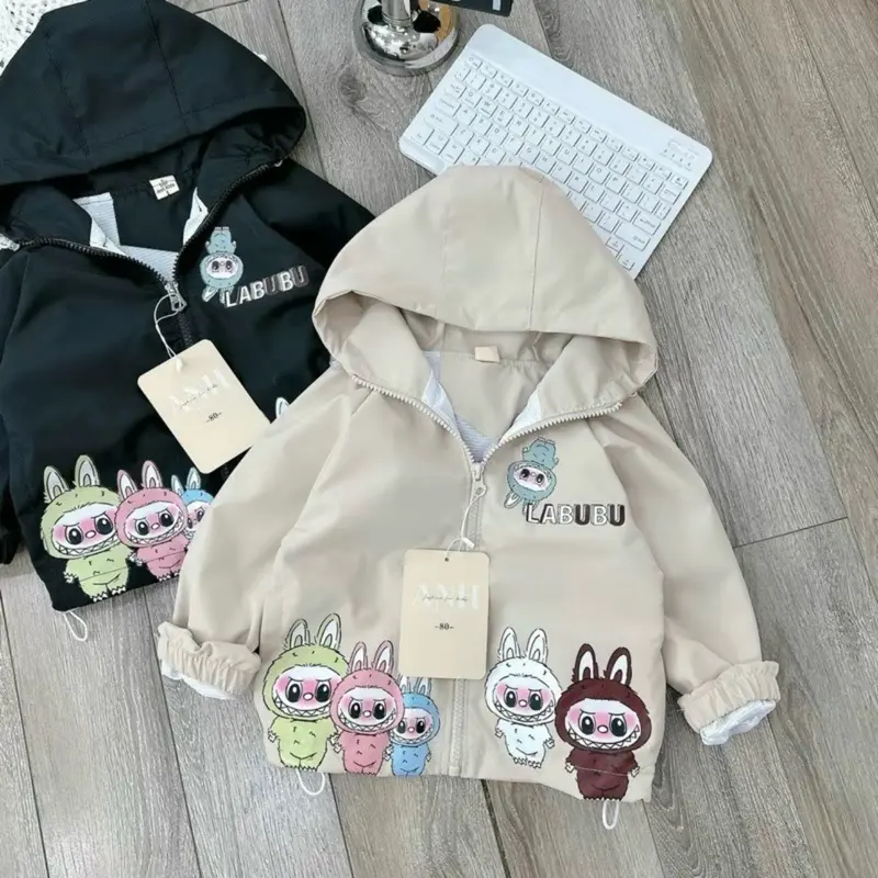 Áo Khoác LABUBU Lót Lưới Cho Bé Trai Và Bé Gái, Vải Chống Nước, Bên Trong Thông Hơi Thoáng Khí 6