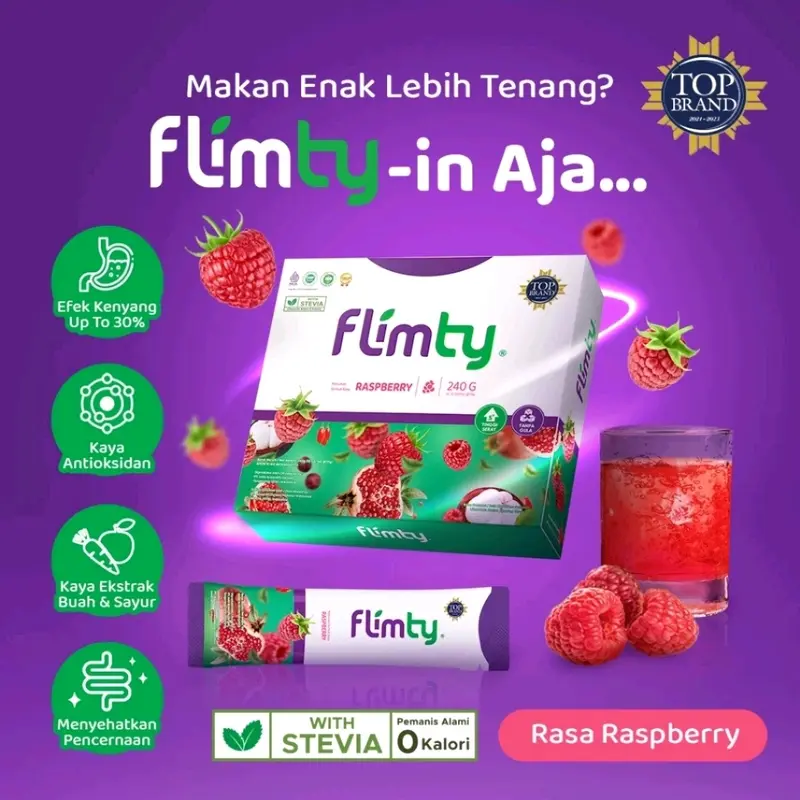 Flimty 1 BOX isi 16 Minuman Serbuk Oat rasa Blackcurrant Raspberry Mangga 4