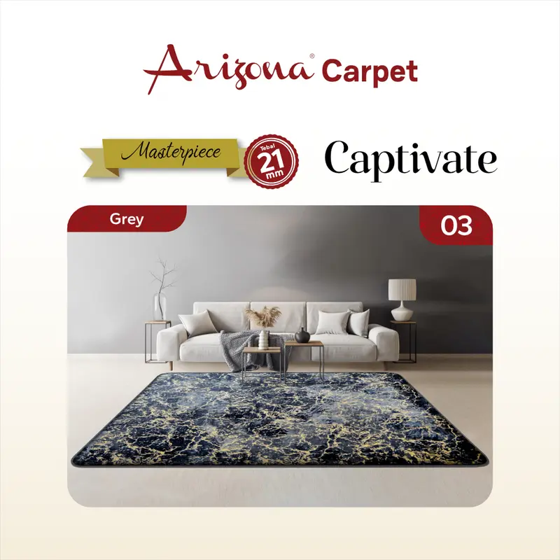 [190x270cm] Masterpiece Captivate Karpet Busa Malaysia Arizona Motif Lava Carpet 3