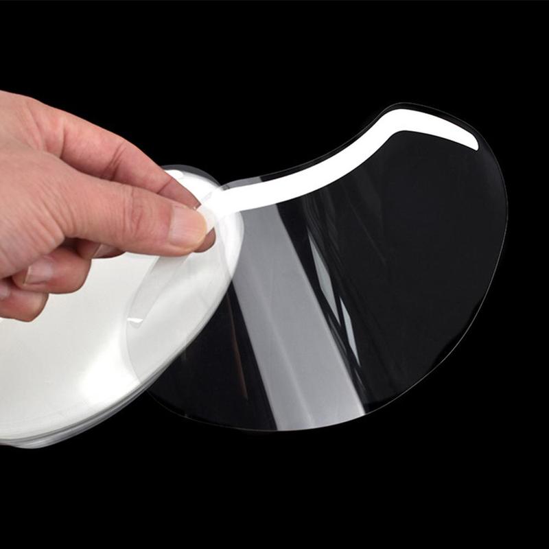 Product Introduction of Transparent Plastic Face Shield For Hair Salon, 10pcs Shower Face Eye Shields, Clear Visors Eye Protector Makeup Protective Eyebrow Shower Visor for Eyelash Extensions 0