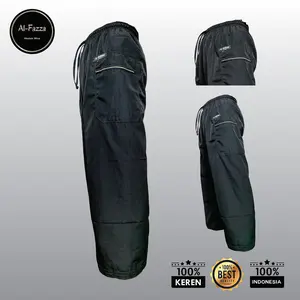 CELANA SRIWAL KOMPRANG CELANA panjang celna HAJI  Celana Santai Putih abu Hitam nevi Sirwal Casual Kain Lembut Remaja dewsa pinggang Karet Canvas Katun bsway Muslim