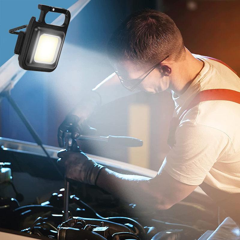 Keychain Light LED Outdoor USB Mini COB Work Light Car Repair Light Household Emergency Night Light Portable Light 6