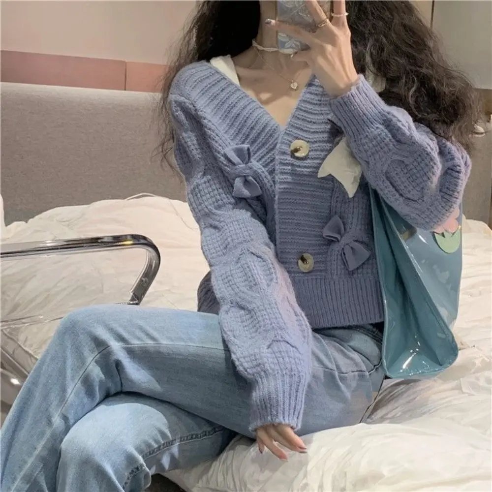 RICH-THEY Áo Len Dệt Kim Ngắn Cổ Điển Thời Trang Xuân Thu Dành Cho Nữ | BigBuy360 - bigbuy360.vn RICH-THEY Áo Len Dệt Kim Ngắn Cổ Điển Thời Trang Xuân Thu Dành Cho Nữ | BigBuy360 - bigbuy360.vn