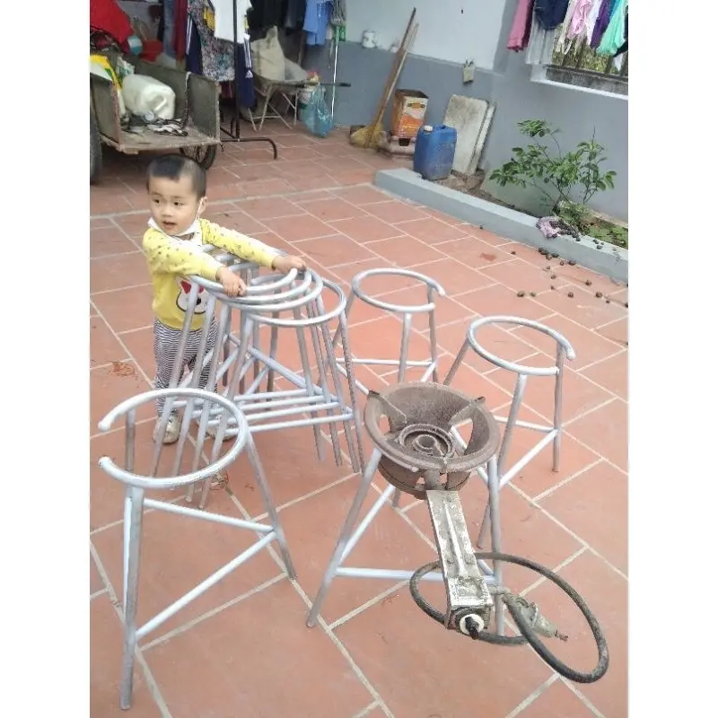 Giá để bếp ga công nghiệp cao 40cm đường kính 30cm 3