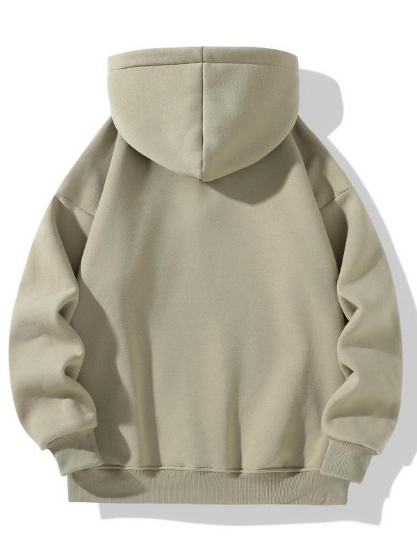 Men's Regular Fit Solid Half Zip Hoodie, Autumn Jumper Casual Long Sleeve Zipper Pullover for Fall & Winter, Going Out Tops, Fashion Men's Clothes for Daily Wear 1