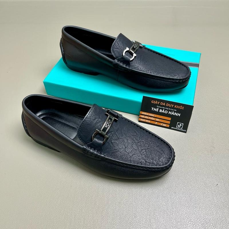 Giày Lười Nam Mocasin Da Nhám Chống Nhăn Cao Cấp Đế Cao Su Chống Trơn Trượt Shoes Loafer Nam