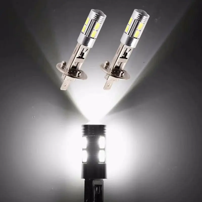 Bóng đèn LED chạy ban ngày sương mù công suất cao, 1 cái, Bóng đèn ô tô H1 / H3, 10SMD, 5630 và 5730 sáng, Tự động, # 280684 1