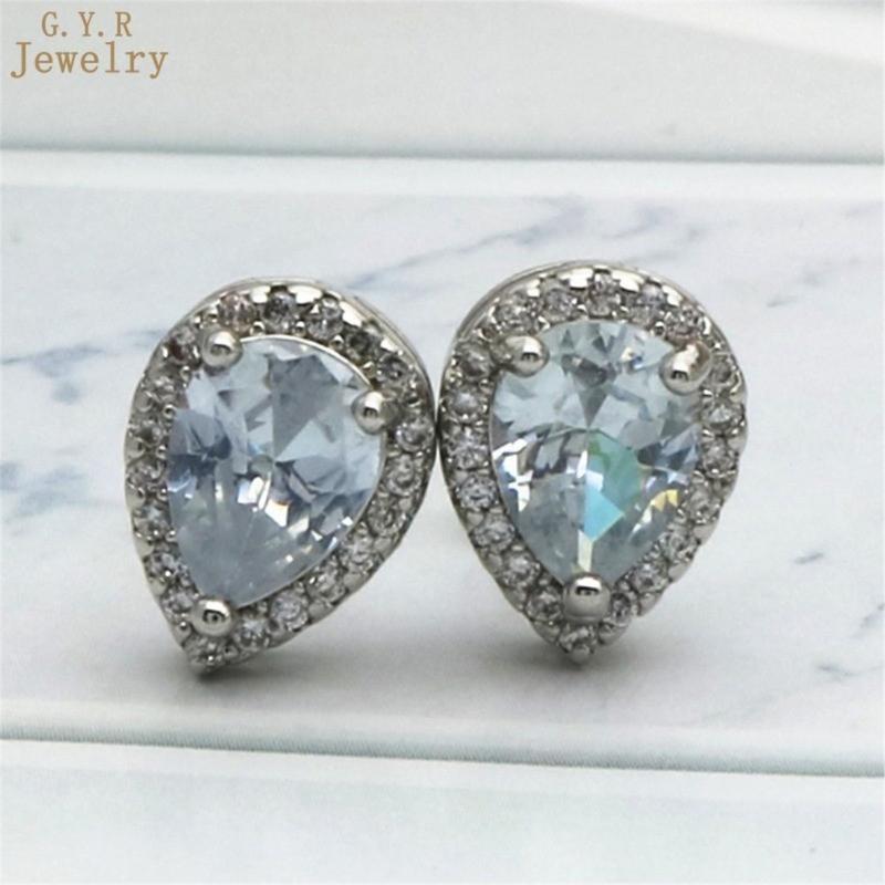 Product Introduction of Khuyên Bông Khuyên Tai Đinh Tán Hình Giọt Nước Moissanite Khảm Sáng Tạo, Giấy Chứng Nhận GRA Miễn Phí 49