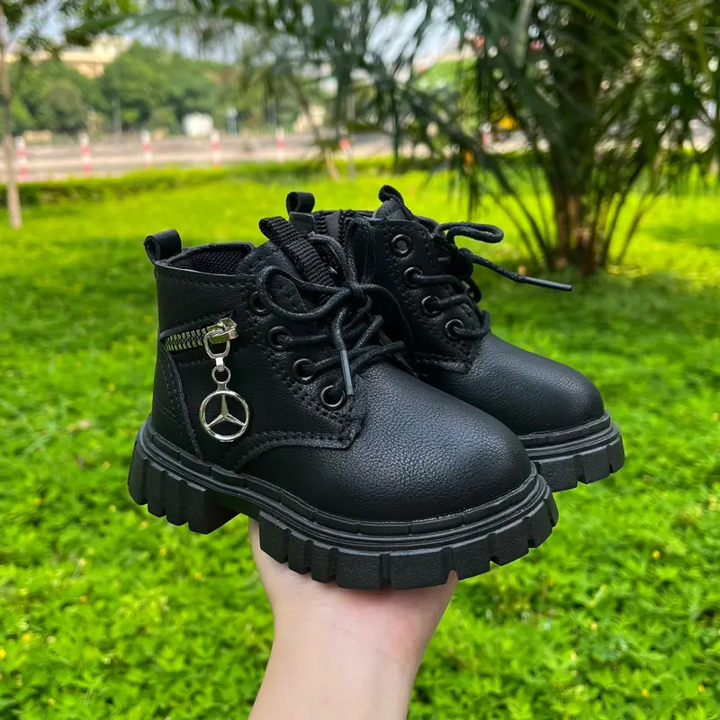 Giày Bốt Cổ Cao Cho Bé Gái Bé Trai Chất Da Mềm Cao Cấp Thời Trang , Giày Cao Cổ Cho Trẻ Em (518) Cao Su Sandal 7