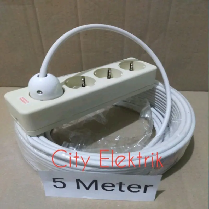 Stop Jadi Rakitan Kabel 5 Meter + Terminal Uticon 4 Lubang + Steker Arde Broco / Sambungan Kabel ( Siap Pakai )
