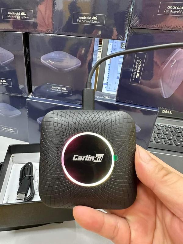 Bộ Carplay Android Box Carlinkit Tbox Ambient Mới 2024 ĐÈN LED -Ram 4GB/8GB -Rom 64GB/128GB - Tặng Vietmap S2 Q1 2024