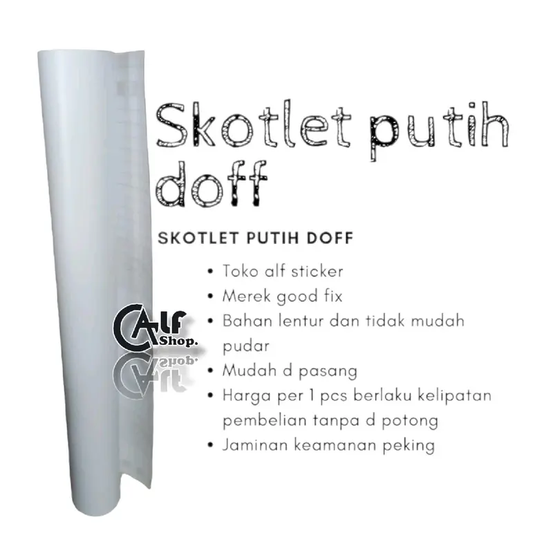 STICKER. SKOTLET PUTIH DOFF.per 1 meter. AKSESORIS SEPDA MOTOR Motorcycle 1